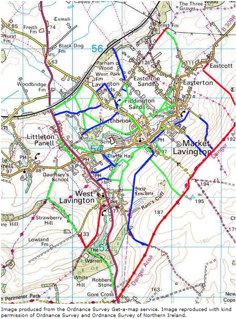 Public Footpaths in Market Lavington